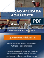 Nutrição Aplicada Ao Esporte - RJ - 11.02.12