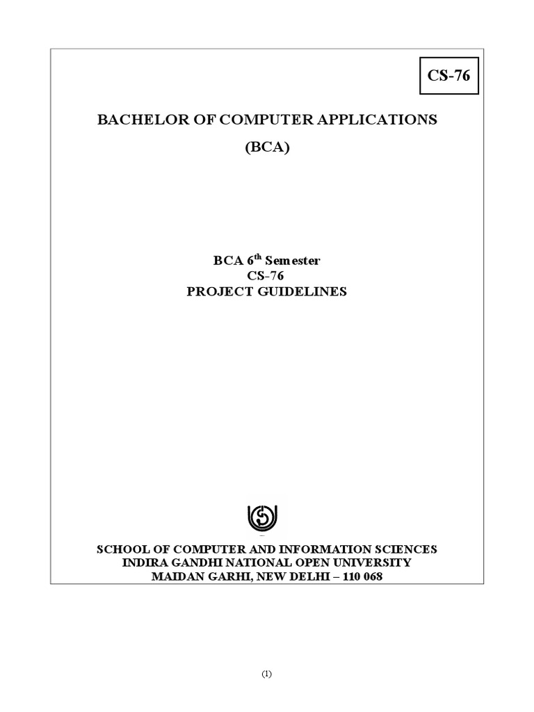 BCA Project Guidelines and Proposal | PDF | Unit Testing ...