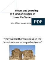 Watchfulness and Guarding As Struggle - Jihad - in Isaac