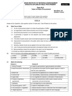 Indian Institute of Materials Management: Graduate Diploma in Public Procurement Paper No.8