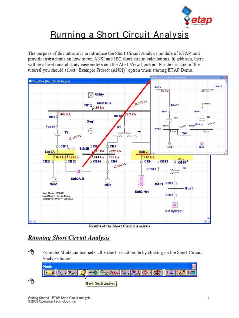 ETAP - Short Circuit Analysis | PDF | Network Analysis (Electrical ...