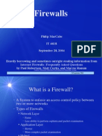 Firewalls: Philip Maccabe It 461R September 28, 2004