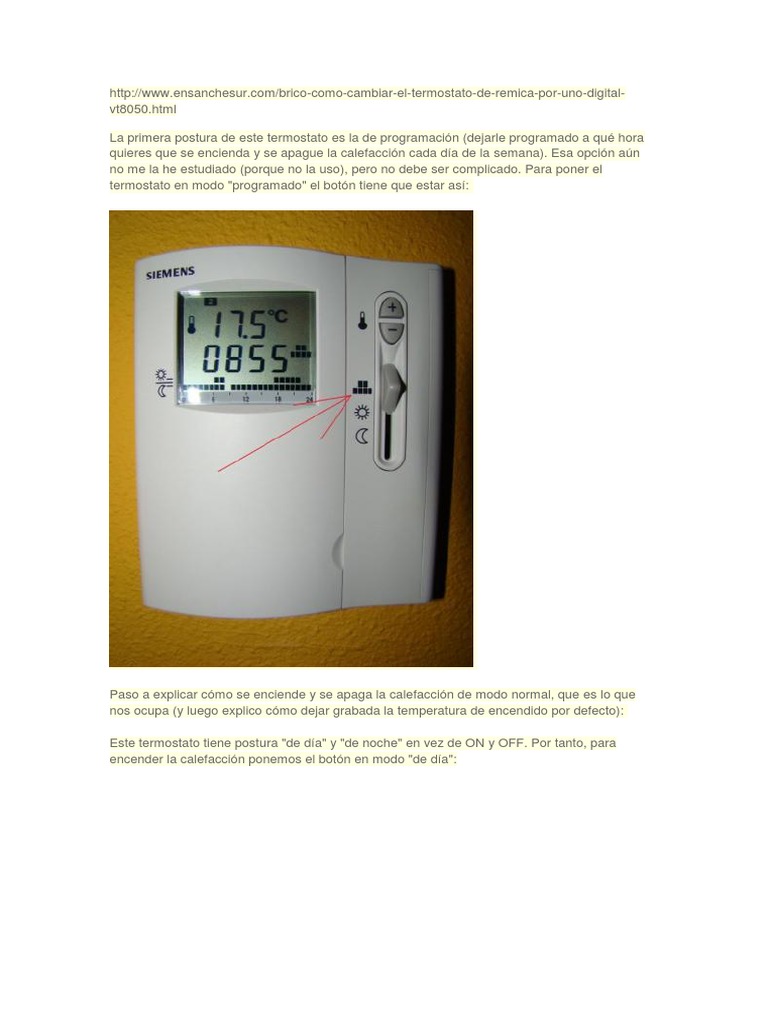 Termostato Siemens | PDF | Caldera | Termostato