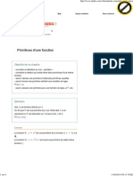 Primitives D'une Fonction en Terminale ES PDF