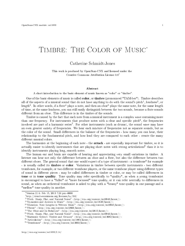 Understanding Timbre in Music | PDF | Trombone | Sound