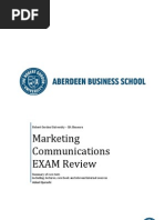 Marketing Communications Exam Summary