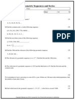 Geometric Sequences and Series IB Worksheet