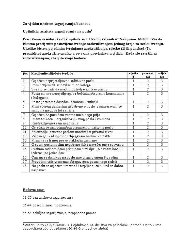 MBI Test | PDF