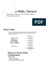 Shear Walls General: Seismic Design of Reinforced Concrete and Masonry Buildings: T. Paulay and M.J.N. Priestley