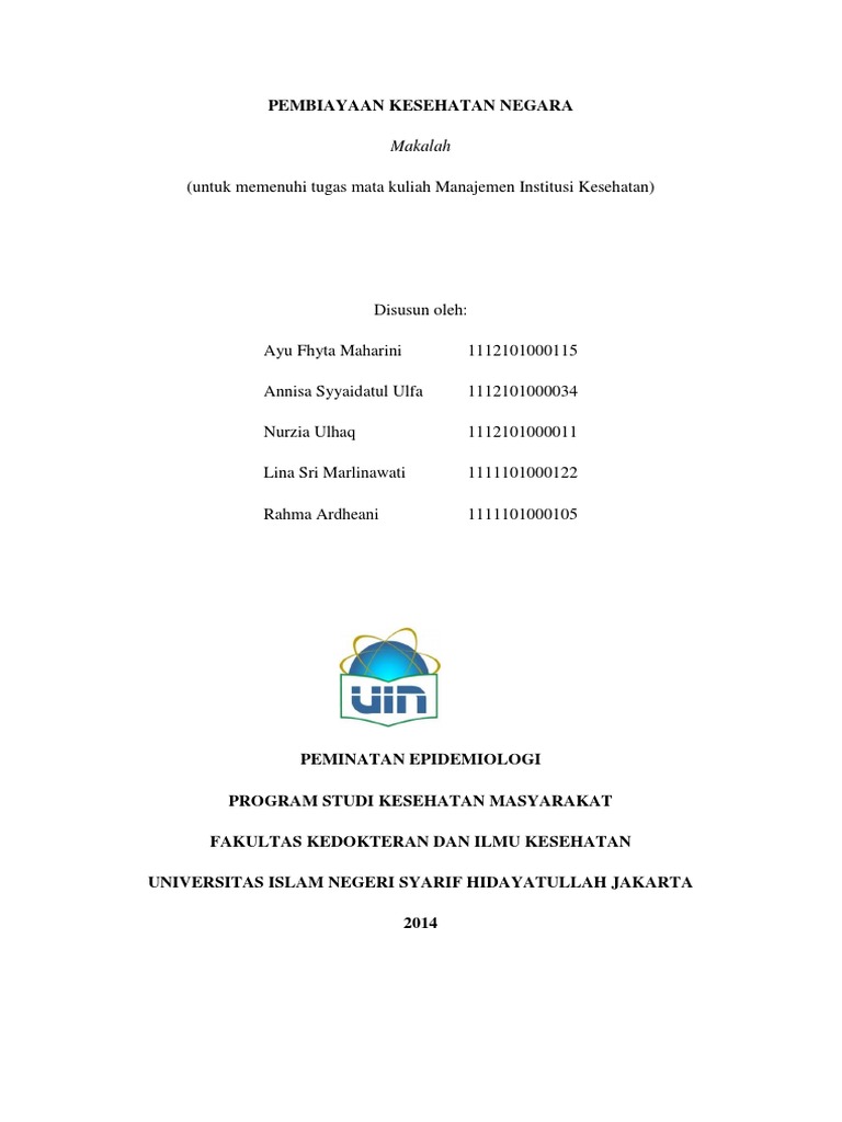 Makalah Pembiayan Kesehatan Negara