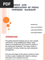 Download Design and Fabrication of Pedal Powered Hacksaw by Ashish Jindal SN251176353 doc pdf