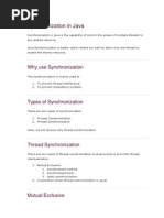 Synchronization in Java