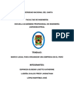 Marco legal para organizar una empresa en Perú