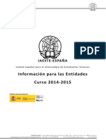 Informacion para Las Entidades 2014-2015