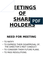 Meetings of Shareholders