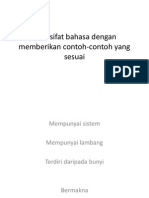 Sifat-Sifat Bahasa Dengan Memberikan Contoh-Contoh Yang Sesuai