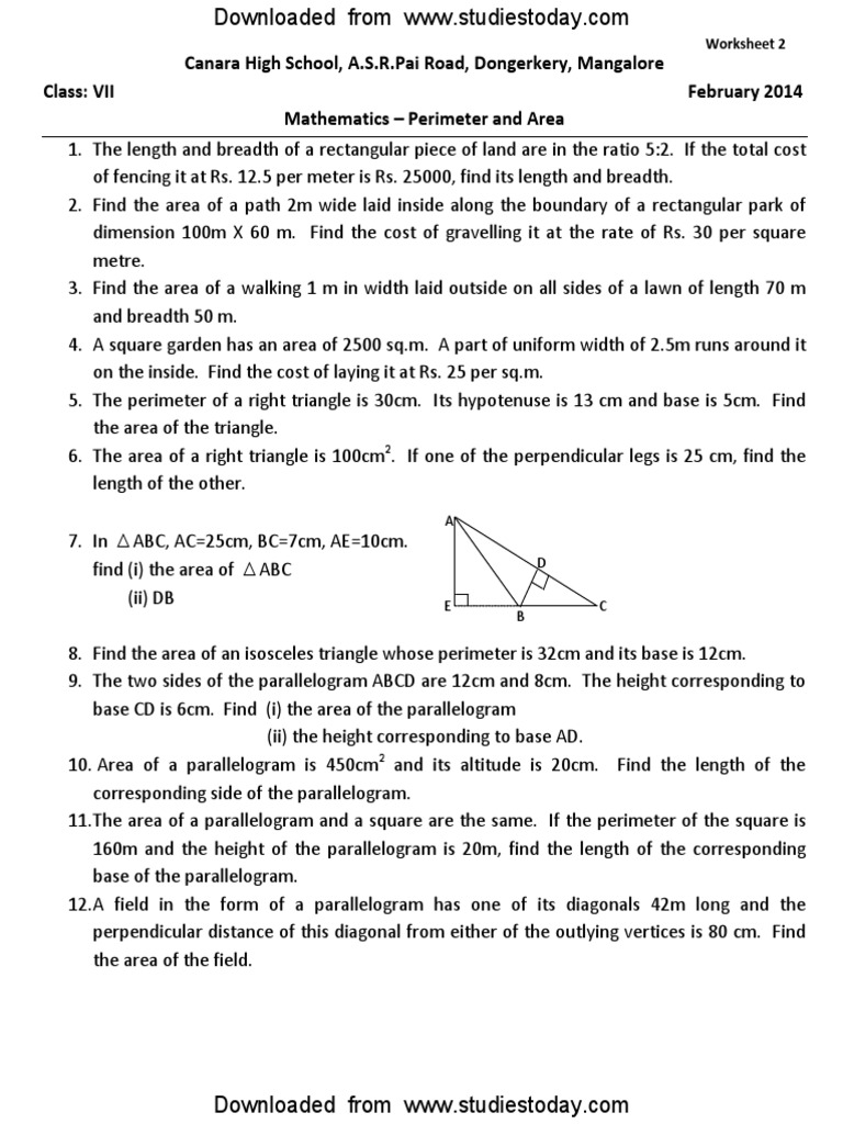 cbse-class-7-maths-worksheet-perimeter-and-area-1-area-rectangle