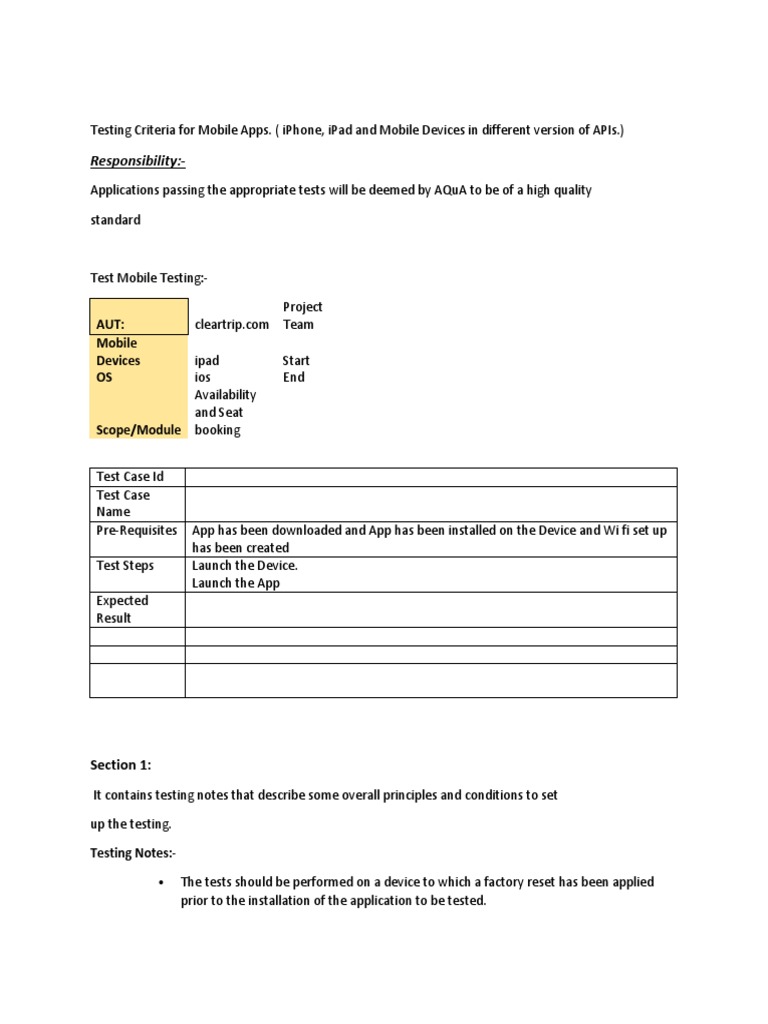 Test Mobile Testing | PDF | Ios | Application Software