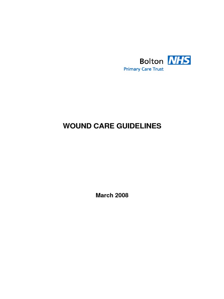 Wound Care Guidelines PDF Wound Scar