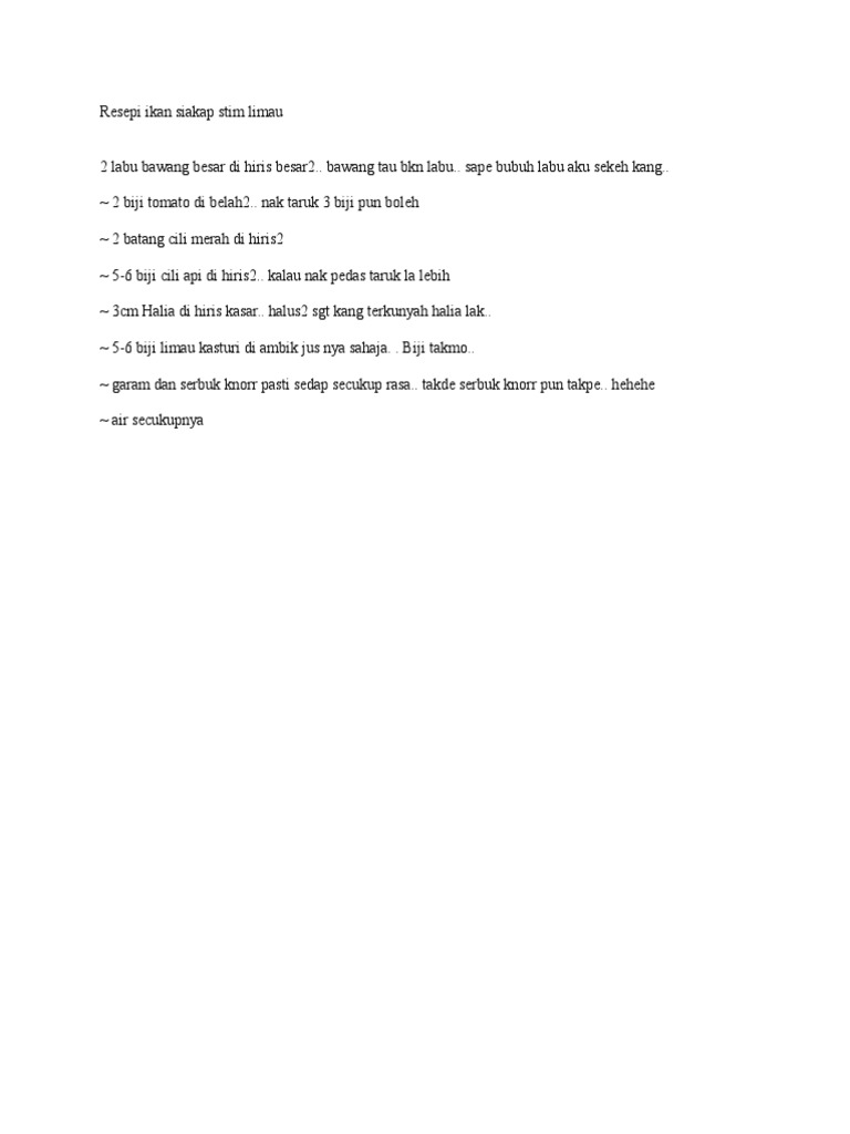 Resepi Ikan Siakap Stim Limau  PDF