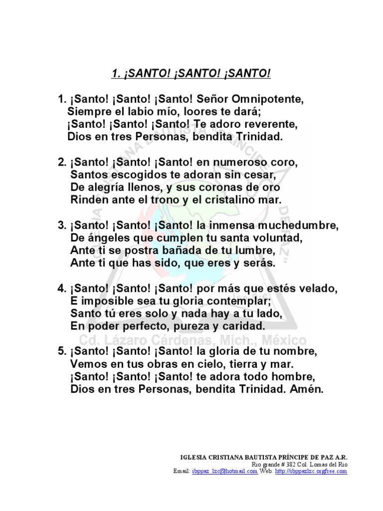 1 Santo Santo Santo 1 Santo Santo Cristo Titulo Pecado 1 santo santo santo 1 santo