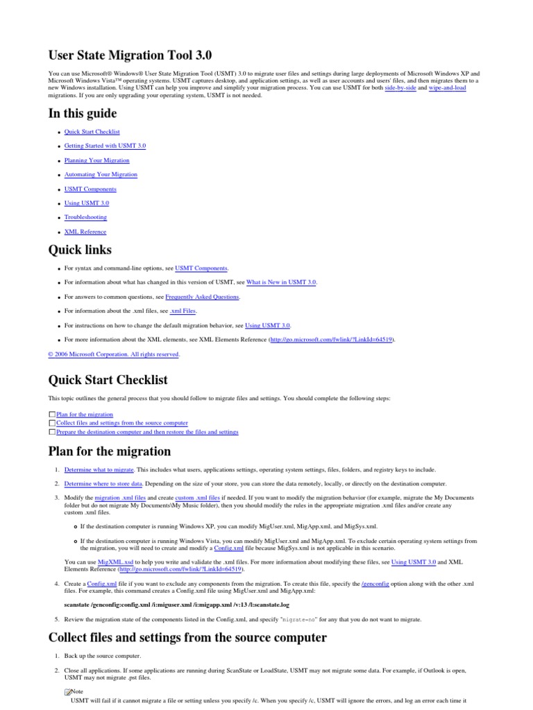 User State Migration Tool Computer File Microsoft Windows