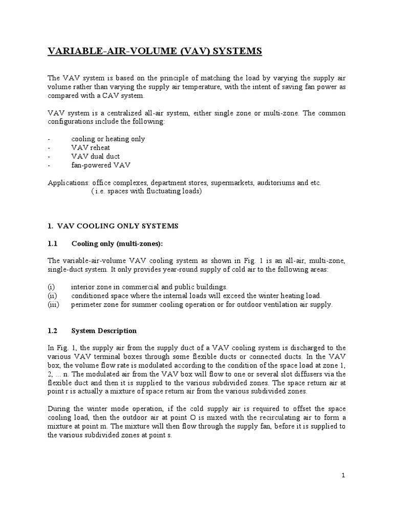 VAV System Design PDF Duct (Flow) Electromechanical Engineering