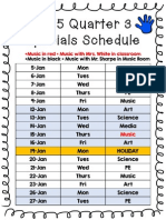 2015 Q3 Specials Schedule