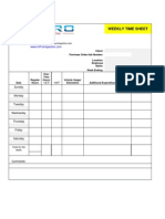 Weekly Time Sheet Word Format