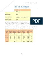 IIFT 2010 Analysis