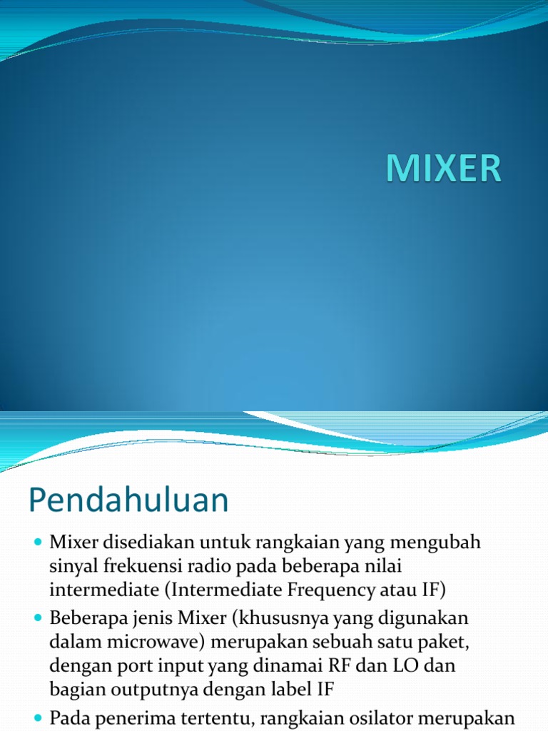Mixer | PDF