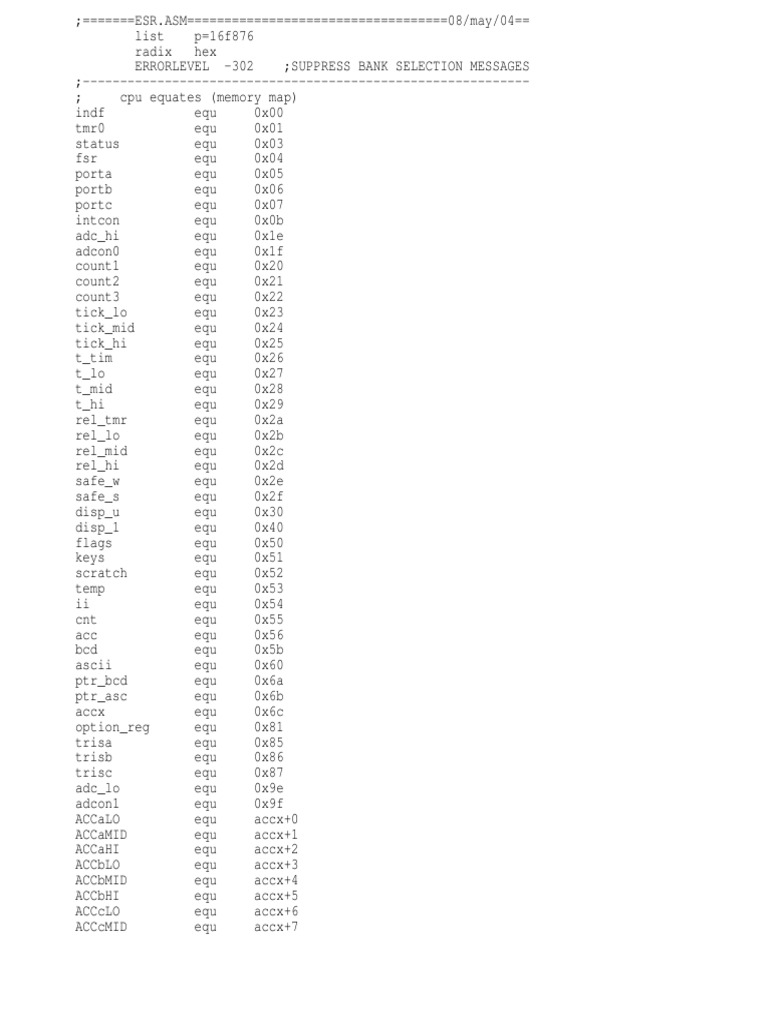 Esr-Meter - Source Code For Pic | PDF