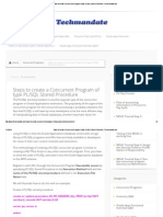 Steps To Create A Concurrent Program of Type PL - SQL Stored Procedure - Techmandate