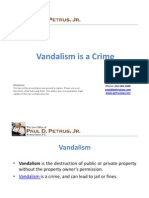 Vandalism Is A Crime