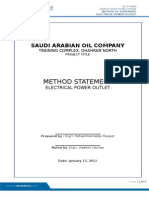 METHOD STATEMENT Conduits For Power Outlets