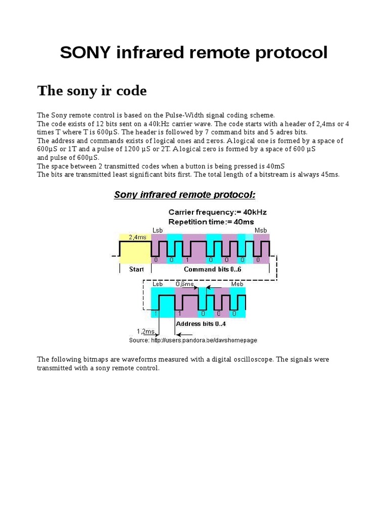 Protocolo SIRC | PDF | Technology & Engineering
