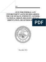 Use of Race Policy(aid and comfort to TERRORISTs-ISIS- DEC 2014)GUIDANCE FOR FEDERAL LAW ENFORCEMENT AGENCIES REGARDING THE USE OF RACE, ETHNICITY, GENDER, NATIONAL ORIGIN, RELIGION, SEXUAL ORIENTATION, OR GENDER IDENTITY