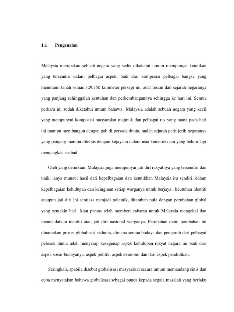 Globalisasi Dan Jati Diri Rakyat Malaysia  PDF