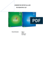Prosedur Dan Cara Instalasi Microsoft Windows XP