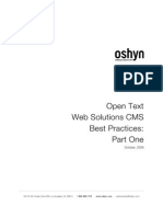 Oshyn Open Text Best Practices - Part One