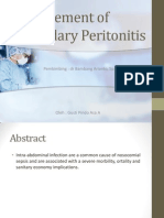 Management of Secondary Peritonitis