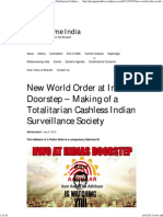 New World Order at India’s Doorstep – Making of a Totalitarian Cashless Indian Surveillance Society _ Great Game India