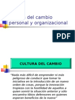 Cultura Del Cambio Personal y Organizacional CENDI