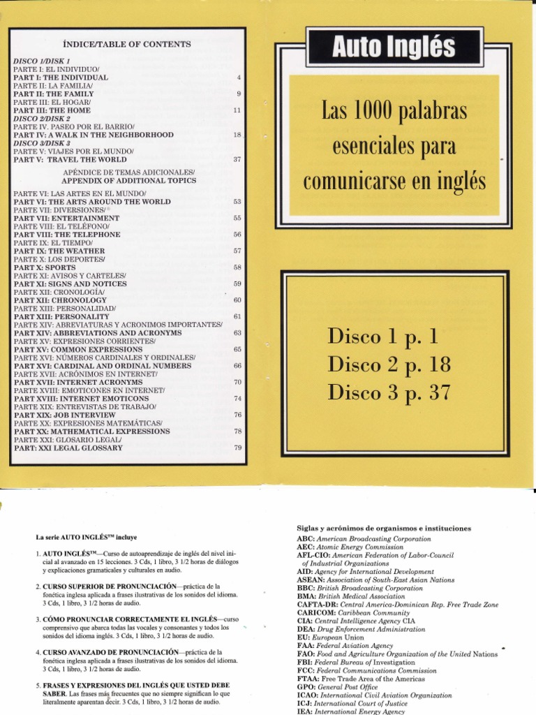1000 Palabras Esenciales en Inglés | PDF | Idioma en Inglés | Diente humano