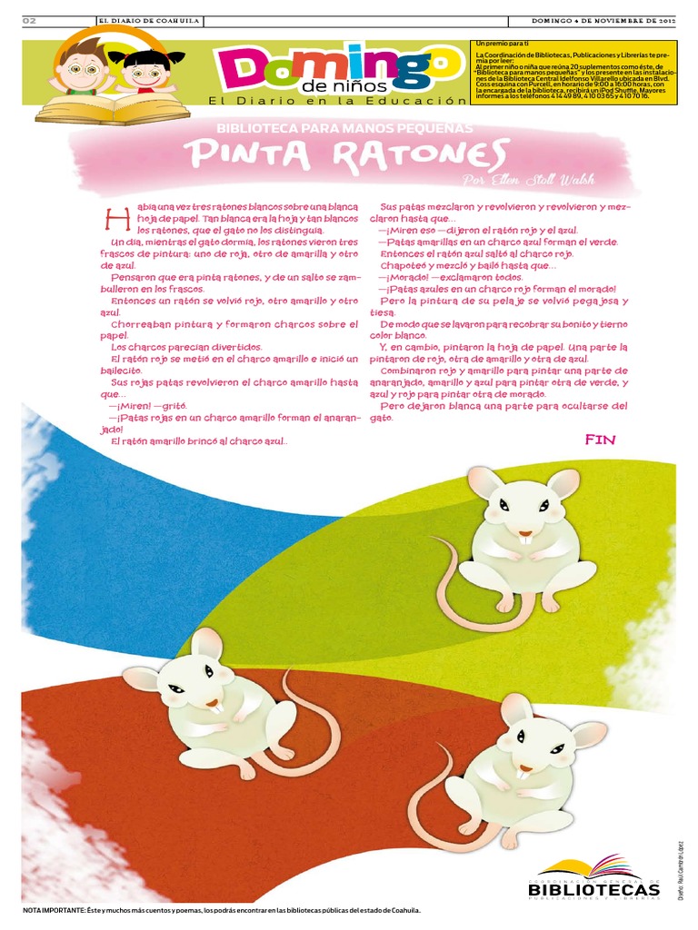 Cuento de ratones para colorear | PDF