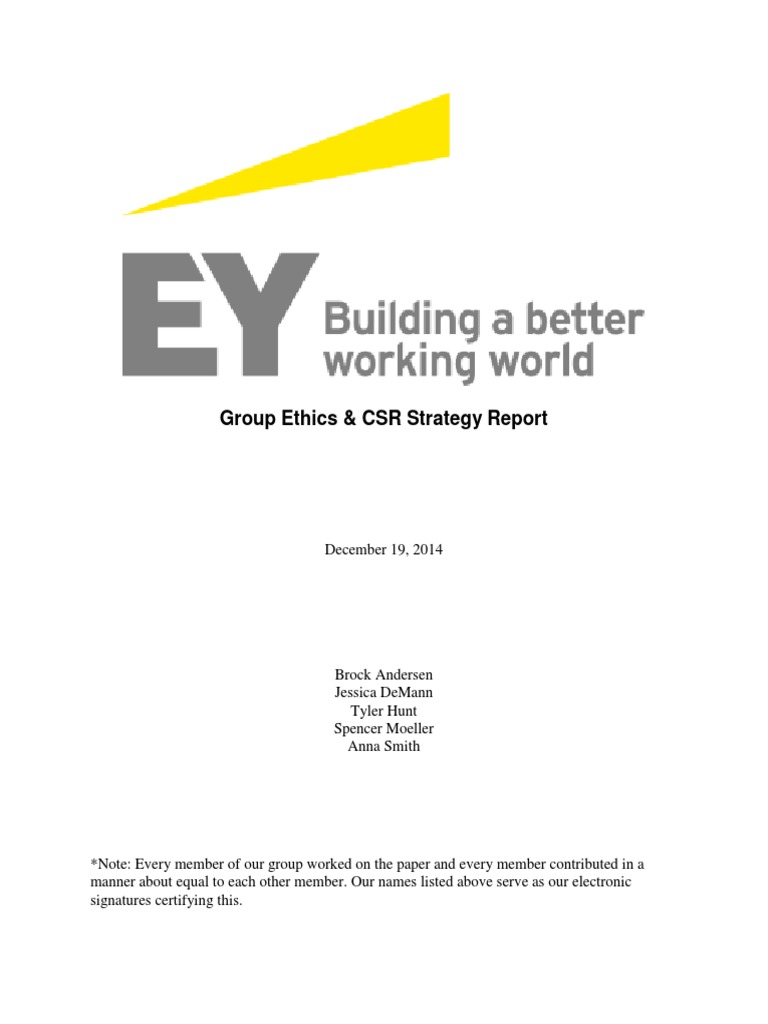 EY Group Ethics Comparison | PDF | Corporate Social Responsibility ...
