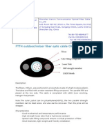 FTTH Outdoor/indoor Fiber Optic Cable GYXFTPH