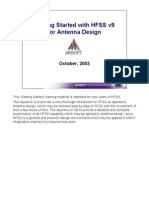 Getting Started With HFSSv9 For Antenna Design v0