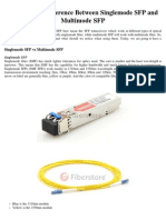 What Is The Difference Between Singlemode SFP and Multimode SFP