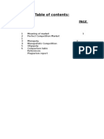 Types of Markets and Time Series Analysis